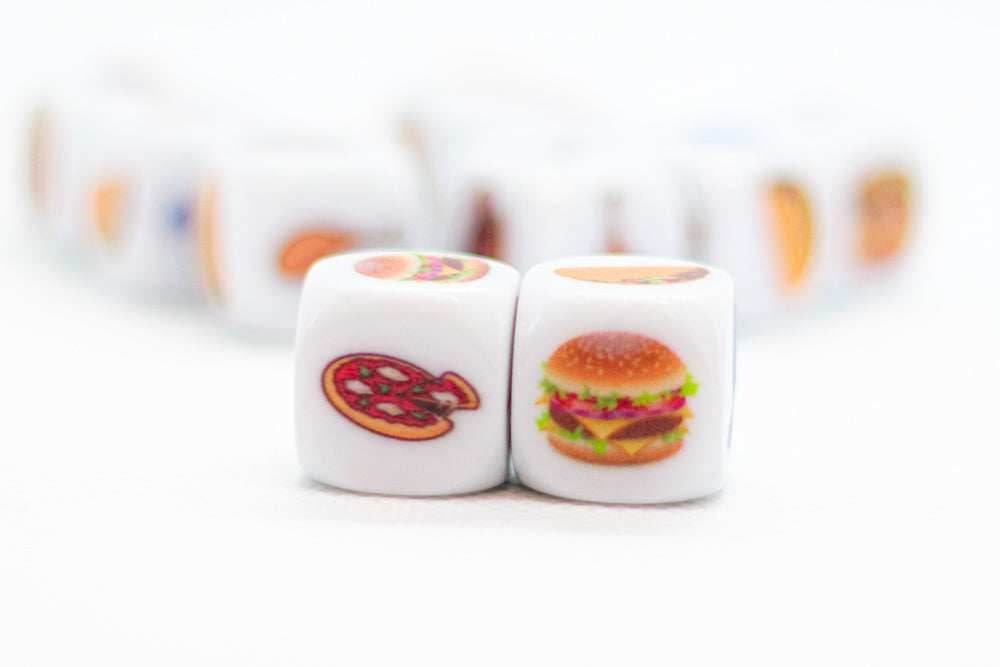 Food Dice d6 | Decide What to Eat Dice 6-Sided 16mm Foodie Dice - 1 Dice
