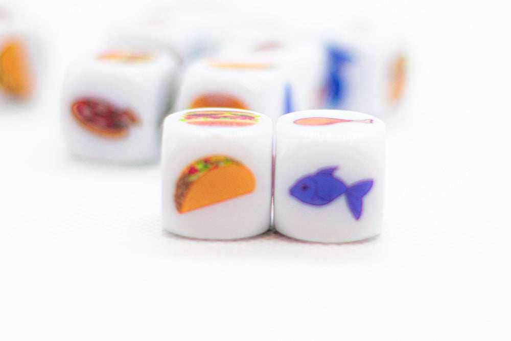 Food Dice d6 | Decide What to Eat Dice 6-Sided 16mm Foodie Dice - 1 Dice