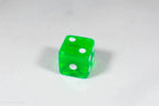 Square Corner 16mm Translucent Dice (Red/Orange/Yellow/Green/Blue/Purple) *sold by the piece - Green