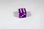 Square Corner 16mm Translucent Dice (Red/Orange/Yellow/Green/Blue/Purple) *sold by the piece - Purple