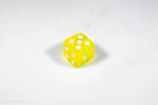 Square Corner 16mm Translucent Dice (Red/Orange/Yellow/Green/Blue/Purple) *sold by the piece - Yellow