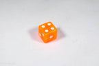 Square Corner 16mm Translucent Dice (Red/Orange/Yellow/Green/Blue/Purple) *sold by the piece - Orange