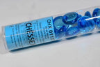 20+ Azure Blue Glass Gaming Stones Counters - 