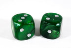 OOP Rare 30mm Velvet Dark Green Dice Silver Pips by Chessex Out of Print (Sold per piece) - 