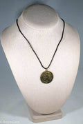 Gold Viking Icelandic Vegvisir Helmet In Runic Circle Pendant Compass Amulet Necklace - 