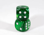OOP Rare 30mm Velvet Dark Green Dice Silver Pips by Chessex Out of Print (Sold per piece) - 