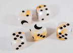 Custom Crescent Moon White-Gold Gemini Chessex Magic Rare by BrycesDice - 