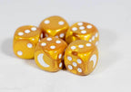 Custom Crescent Moon Velvet Gold/White Chessex Magic Rare by BrycesDice - 