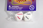 Rock Paper Scissors Lizard Spock Dice by Koplow Games White w/ Red and Black Novelty - 