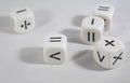 Math Operators Dice +-x < > = Kids Math Dice Game Addition Multiplication Subtraction and More - 