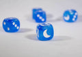 Custom Crescent Moon Sparkle Sky Blue Borealis Chessex Magic Rare by BrycesDice - 