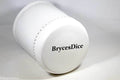 Handmade Leather Dice Cup (White) - 