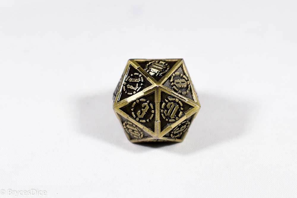 Single d20 Gold Sword Strengthened Metal - 
