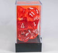 New Orange Translucent 7-Die Chessex Sets Made in Germany CHX 23073 - 