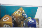 CHX 26422 Polyhedral 7-Die Gemini Blue-Gold Numbers Set Of 7 Dice Chessex - 