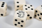 Hedgehog Opaque Dice 16mm D6 Koplow Dice - with Black Pips - 1 Die