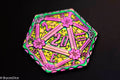Rainbow d2 Coin Shaped like d20 w/ Purple/Yellow Tint (V2) - 