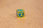 Single d20/d6 Forged in Frost (Resin Dice Encased in Metal) Permafrost/Purple/Opal/Dragon - Permafrost / d6