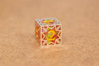 Single d20/d6 Forged in Frost (Resin Dice Encased in Metal) Permafrost/Purple/Opal/Dragon - Dragon Fruit / d6