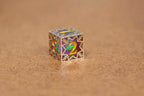 Single d20/d6 Forged in Frost (Resin Dice Encased in Metal) Permafrost/Purple/Opal/Dragon - Pinnacle of Purple / d6