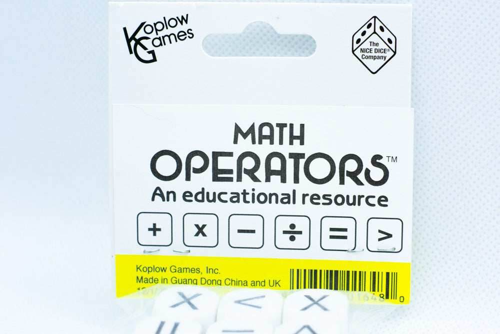 Math Operators Dice Learning Educational Resource Multiplication Addition (6-Pack) - 