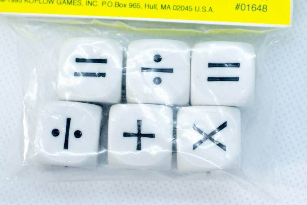 Math Operators Dice Learning Educational Resource Multiplication Addition (6-Pack) - 