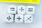 Math Operators Dice Learning Educational Resource Multiplication Addition (6-Pack) - 
