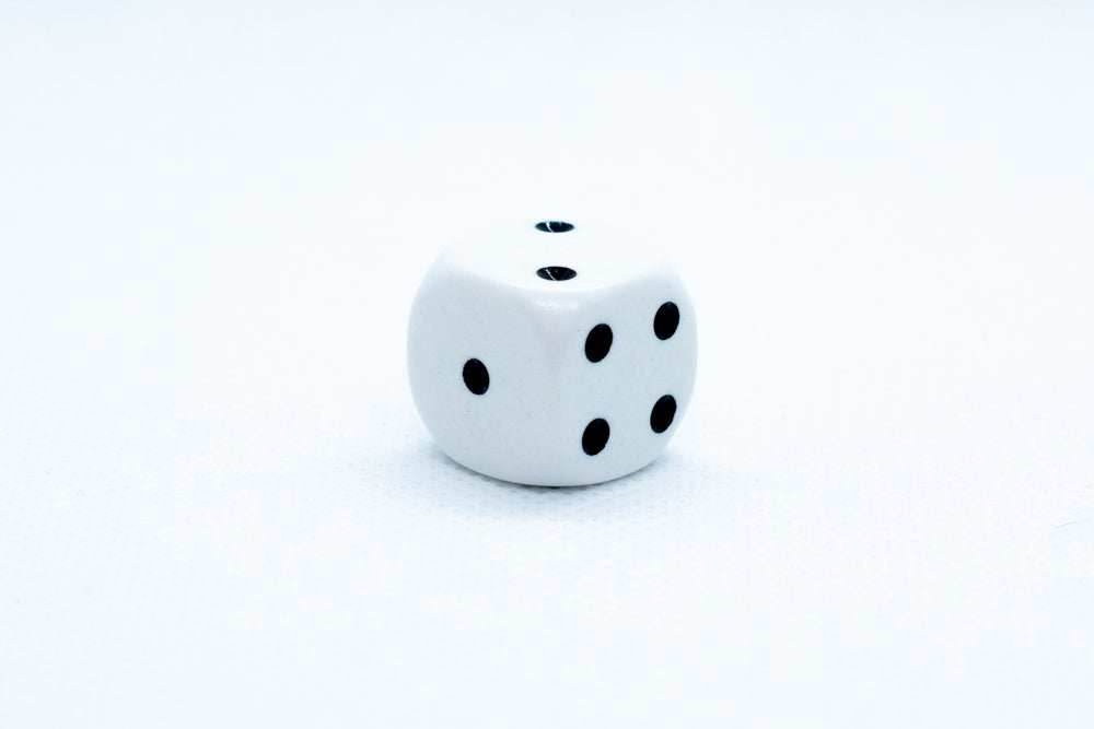 Chessex Opaque 16mm Pipped d6 Standard Dice Collection - Classic Colors - Available Individually - White