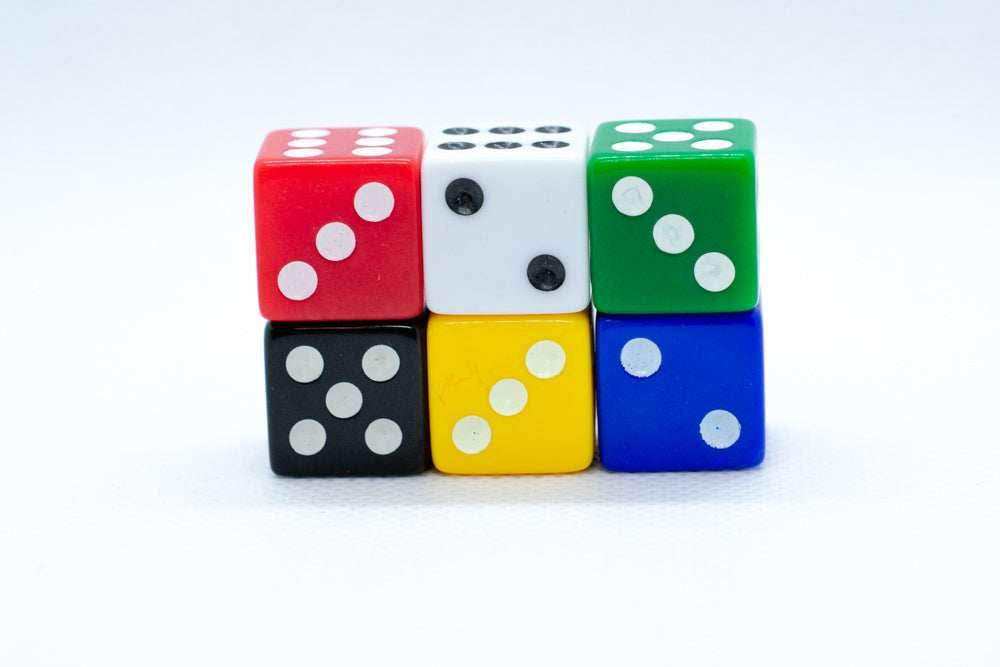 Square Edge 16mm Opaque Dice (Red/Yellow/Green/Blue/Black/White) | sold by the piece - Red