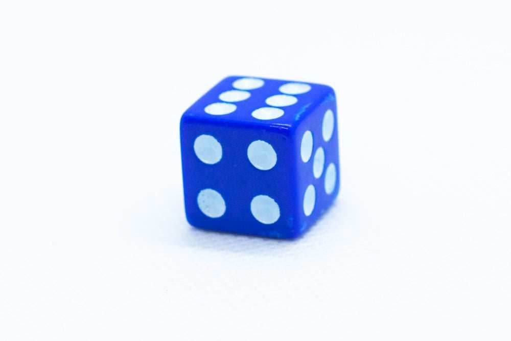 Square Edge 16mm Opaque Dice (Red/Yellow/Green/Blue/Black/White) | sold by the piece - Blue