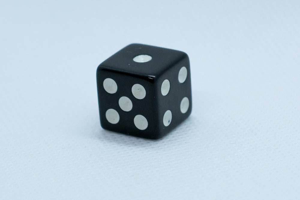 Square Edge 16mm Opaque Dice (Red/Yellow/Green/Blue/Black/White) | sold by the piece - Black