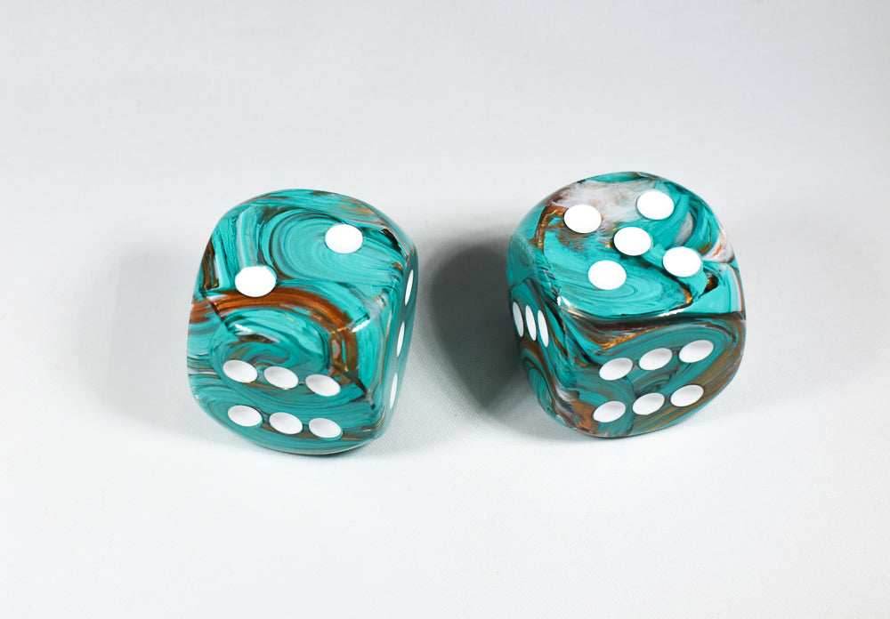 Marble 30mm Oxi-Copper w/White - 