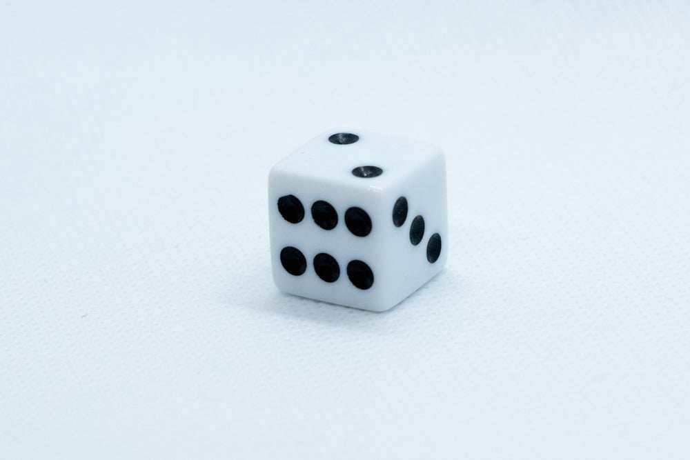Square Edge 16mm Opaque Dice (Red/Yellow/Green/Blue/Black/White) | sold by the piece - White