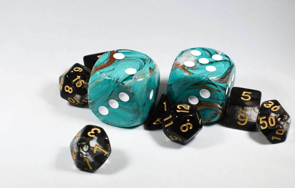 Marble 30mm Oxi-Copper w/White - 