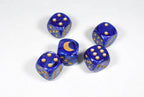Lustrous Purple Custom Crescent Moon w/Gold - 