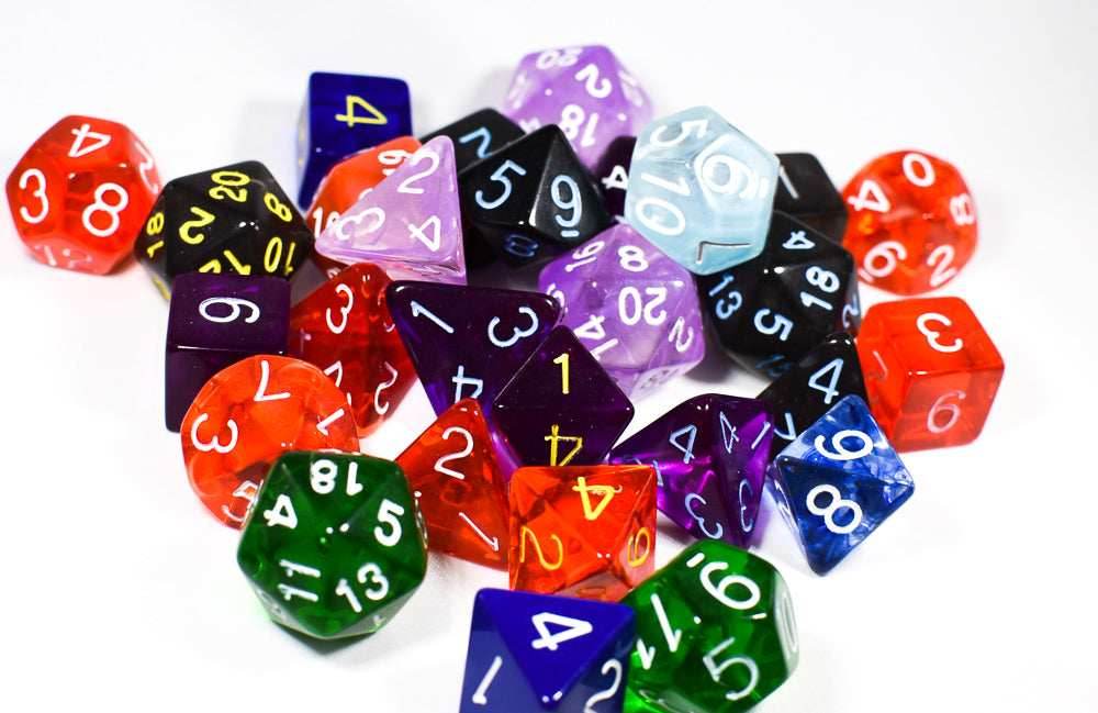 Bulk Roll 4 Initiative Dice d4, d6, d8, d12, d20 (Factory Seconds) Dnd Dice - 1/4 Pound