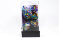 CHX 27450 Polyhedral 7-Die Festive Mosaic w/ Yellow Numbers - 