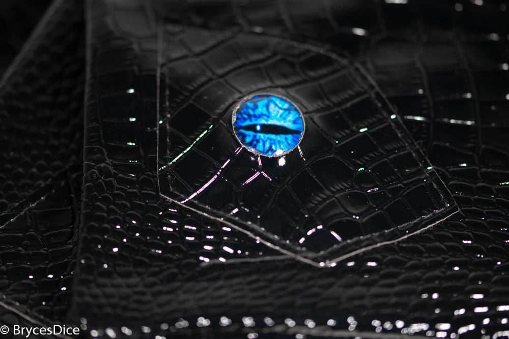 Dragon Scale Dice Bag 6x4 Inch w/Dragon Eye (red color eye) - 