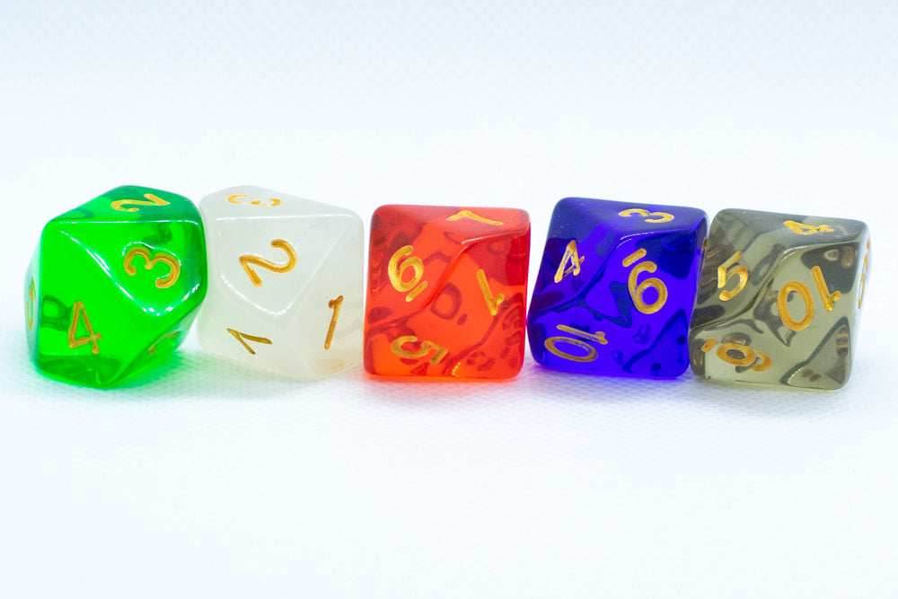 d10 Countdown Dice (Blue, Emerald, Pearl, Red, Smoke) - Blue