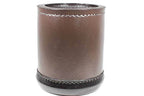Handmade Leather Dice Cup (Dark Brown) - 