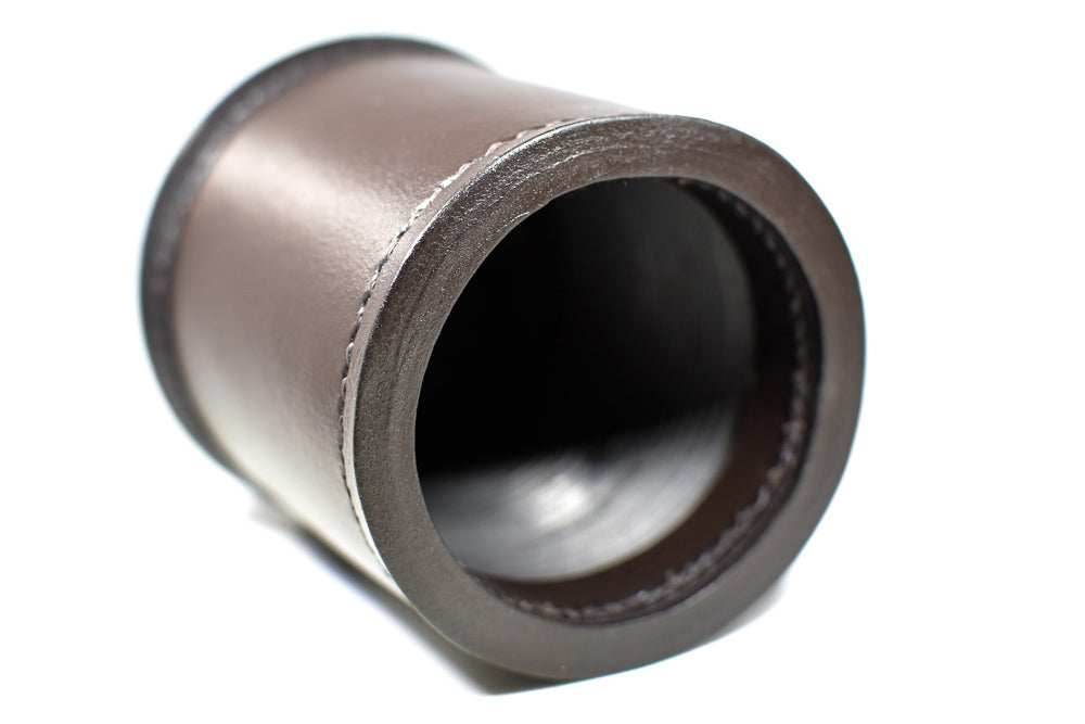 Handmade Leather Dice Cup (Dark Brown) - 