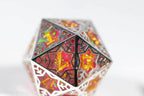 Forged Dragon Fruit Forged in Frost Dice Set (Resin Dice Encased in Metal) - 