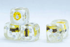 Yellow Donut Pipped d6 16mm (Custom Dice) - 