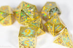 Forged Opal Forged in Frost Dice Set (Resin Dice Encased in Metal) - 
