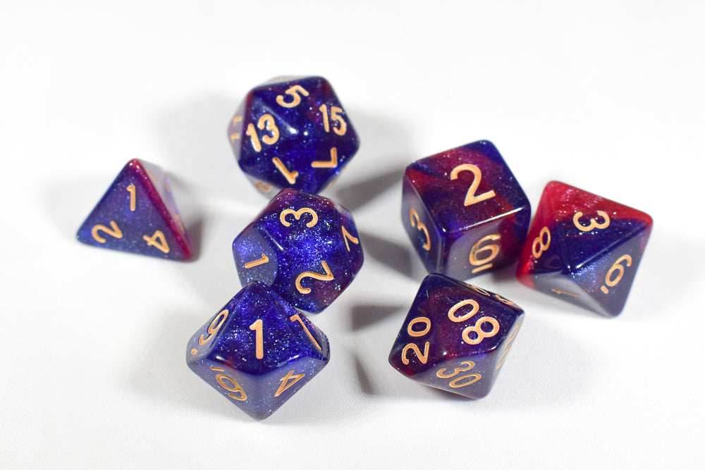 Purple/Blue Galaxy Dice by Udixi Dice - 