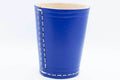 Handmade Leather Dice Cup (Blue) No Lining white thread Simple - 