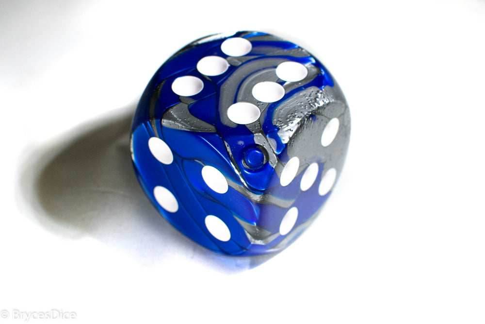 Factory Second 50mm d6 Dice by Chessex (Multiple Colors) - Purple black