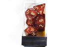 Glitter Ruby Red/Gold Polyhedral 7-Die Set - 