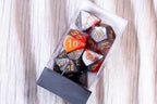 Gemini® Polyhedral Orange-Steel/gold 7-Die Set RPG DND OOP - 