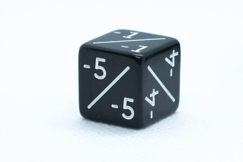 Black D6 MTG -1/-1 Counter Dice - Magic: The Gathering DnD d6 Stats (Sold Per Die) - 
